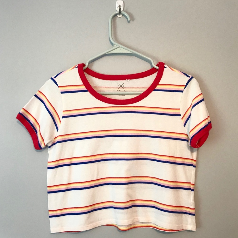PacSun Basics Rainbow Crop Top